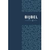 HSV Bijbel met Psalmen - blauw leer met zilversnee en duimgrepen