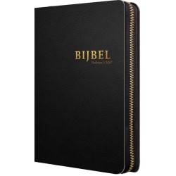 HSV Bijbel met Psalmen - 14x21 luxe leer met rits en index