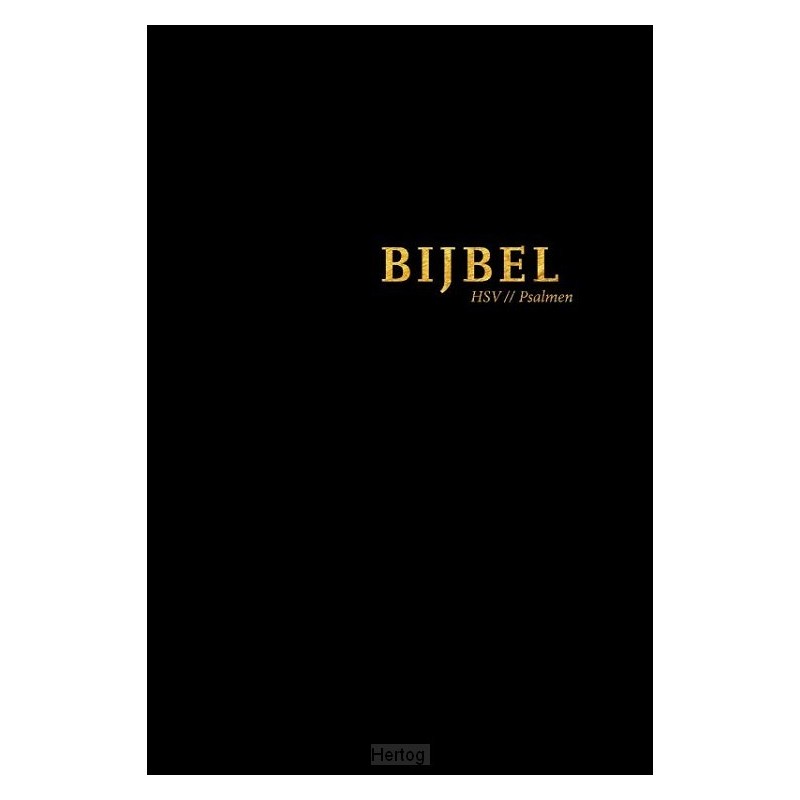 HSV Bijbel met Psalmen 14x21 hardcover zwart