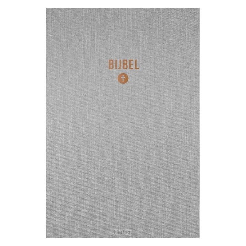 HSV Bijbel - 10x15 grijs linnen