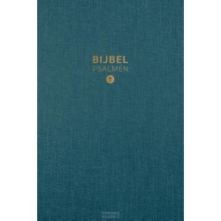 HSV Bijbel met Psalmen - 10x15 petrol linnen
