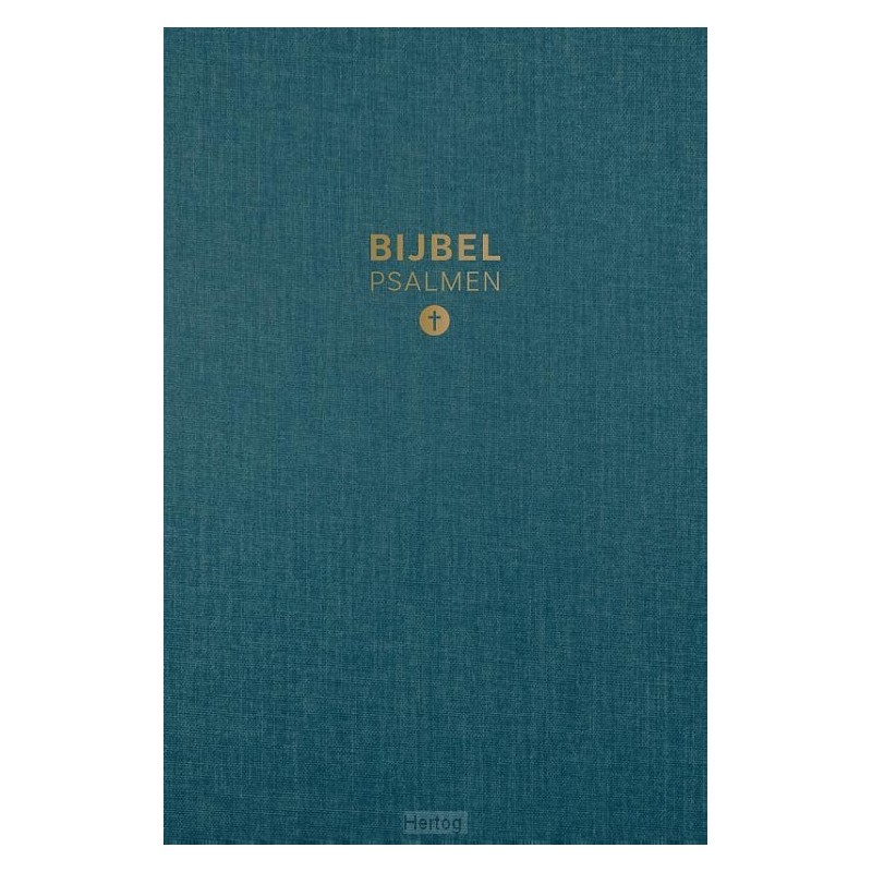 HSV Bijbel met Psalmen - 10x15 petrol linnen