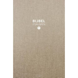 HSV Bijbel met Psalmen - 10x15 taupe linnen