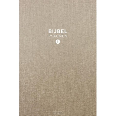 HSV Bijbel met Psalmen - 10x15 taupe linnen